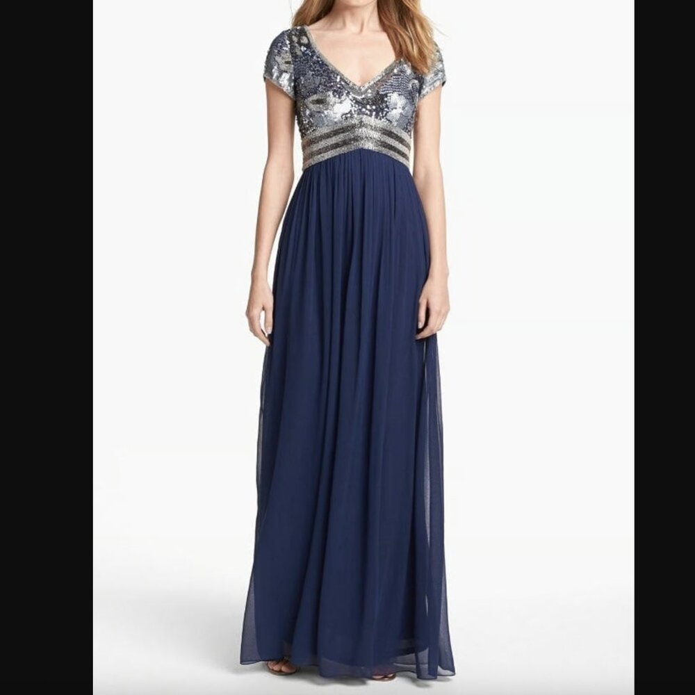 Light Blue Adrianna Papell Gown